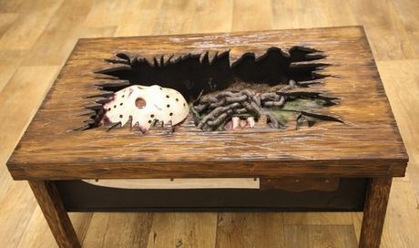 Halloween gadget: il tavolo horror di Venerdì 13 con salma di Jason Voorhees