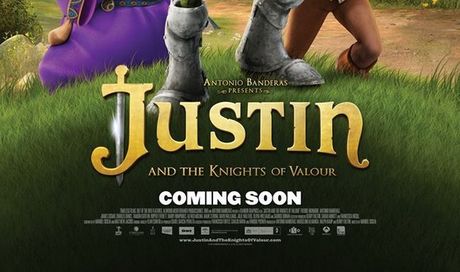 Justin e i cavalieri valorosi – locandina del cartoon spagnolo prodotto da Antonio Banderas