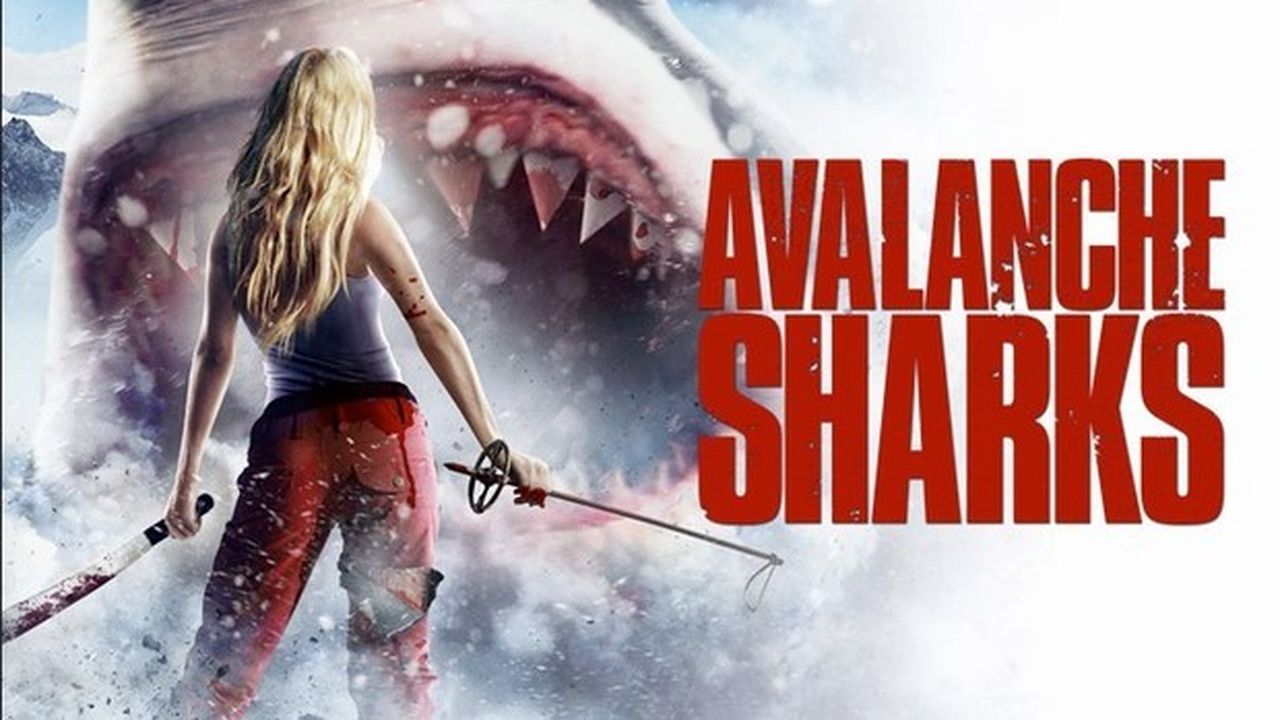 Avalanche Sharks: trailer, clip e poster del thriller-horror con squali sulla neve