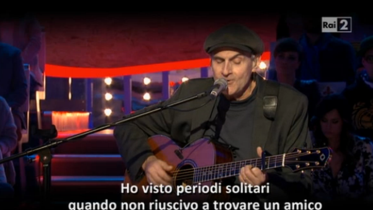 James Taylor canta Fire And Rain a Quelli che il calcio
