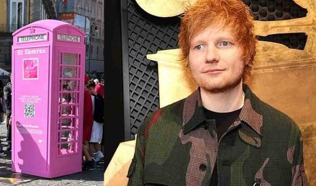 Cabina Telefonica Rosa in Piazza del Plebiscito: Napoli si Illumina per Ed Sheeran