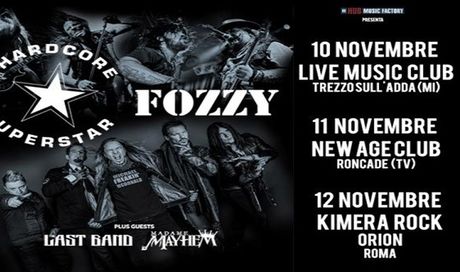 Hardcore Superstar e Fozzy: tre concerti in Italia a Novembre