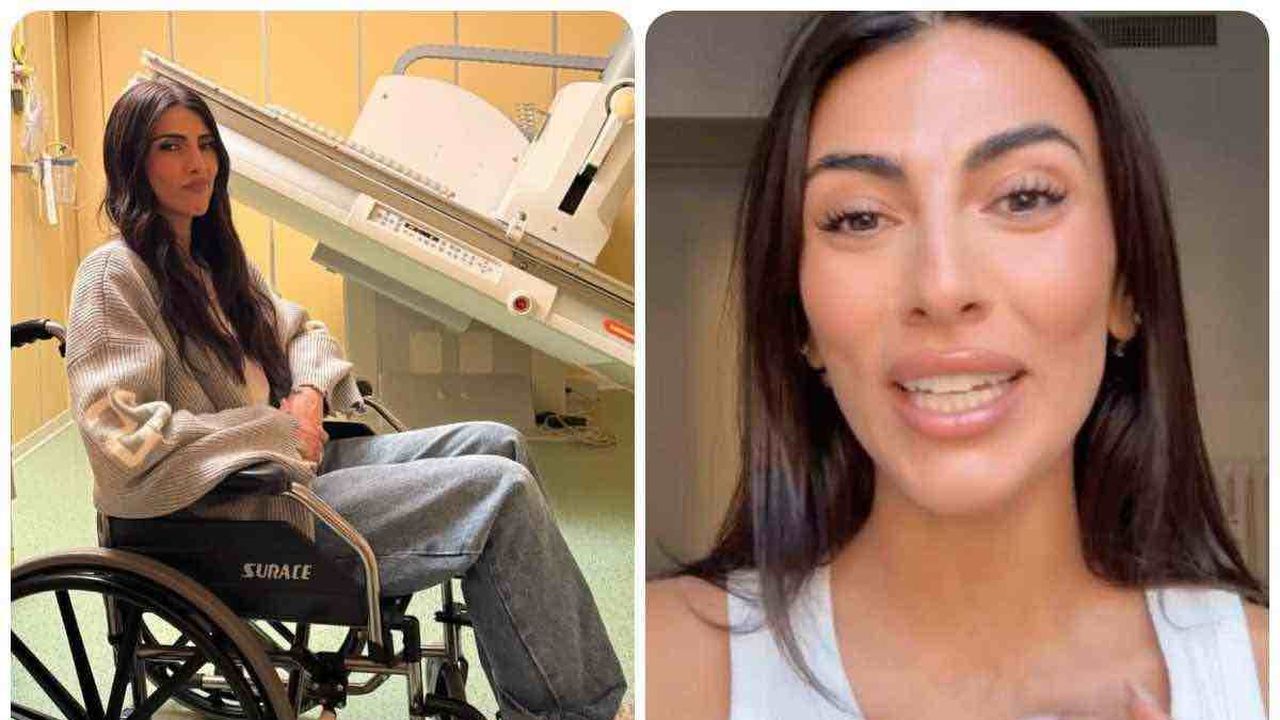 Cosa è successo a Giulia Salemi: la foto dall’ospedale sulla sedia a rotelle