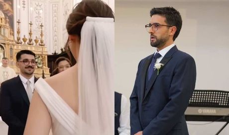 Piero Barone, matrimonio a sorpresa: il tenore emozionatissimo in Chiesa