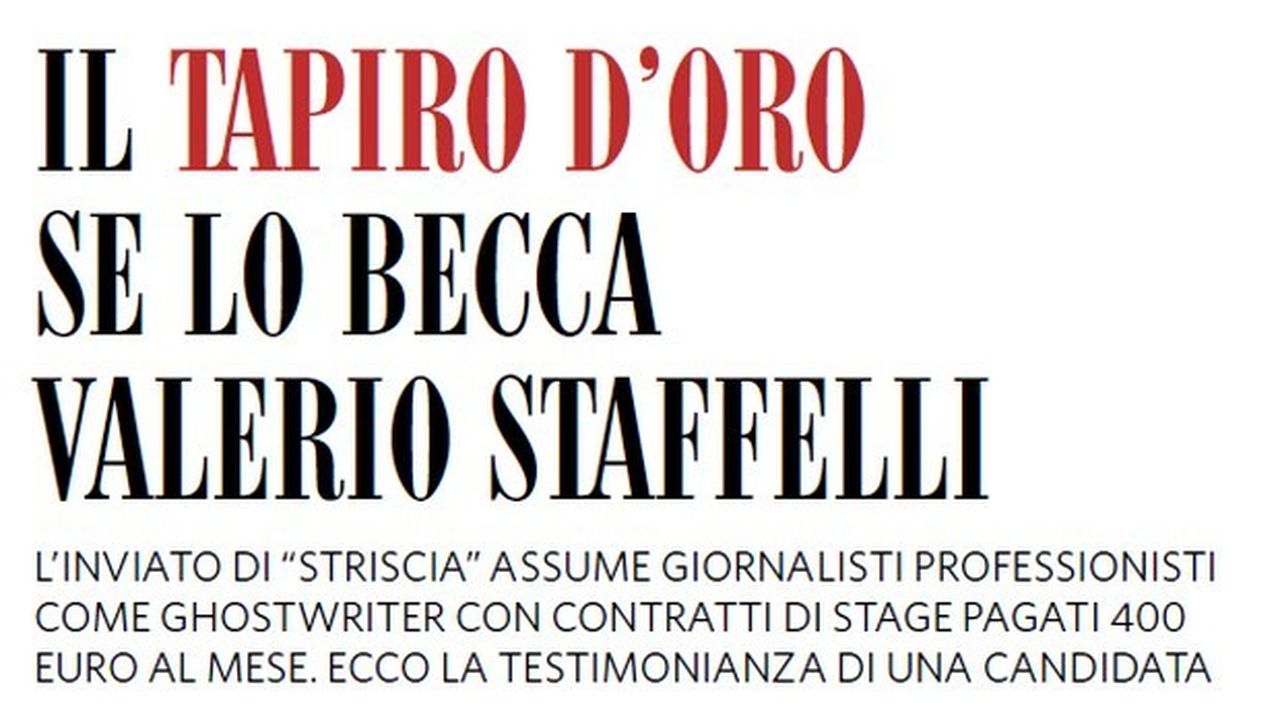 Valerio Staffelli, l’accusa per lo stage a 400 euro, il dubbio su Marco Travaglio e la replica della Ferrero