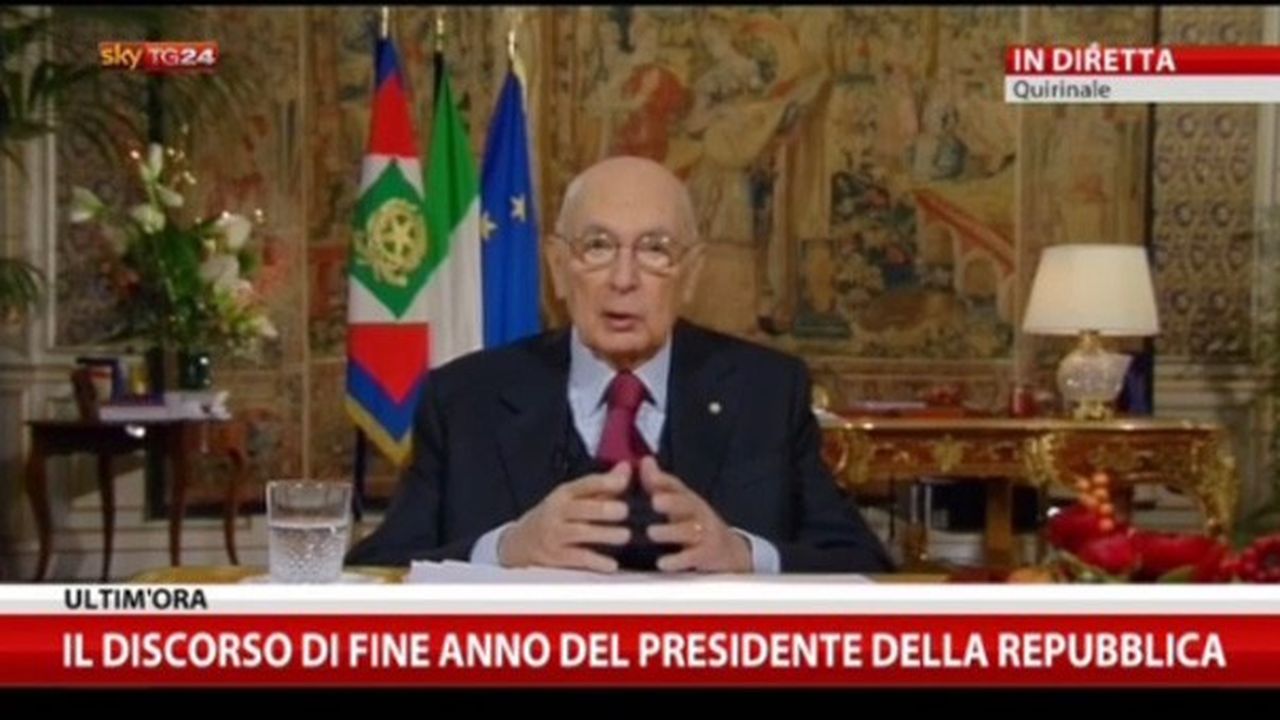 Messaggio di Fine Anno 2014, in diretta tv l’ultimo discorso del Presidente Napolitano (video)
