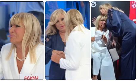 “Chiamo un dottore”. Gemma si sente male in studio, Tina si preoccupa e la accompagna fuori