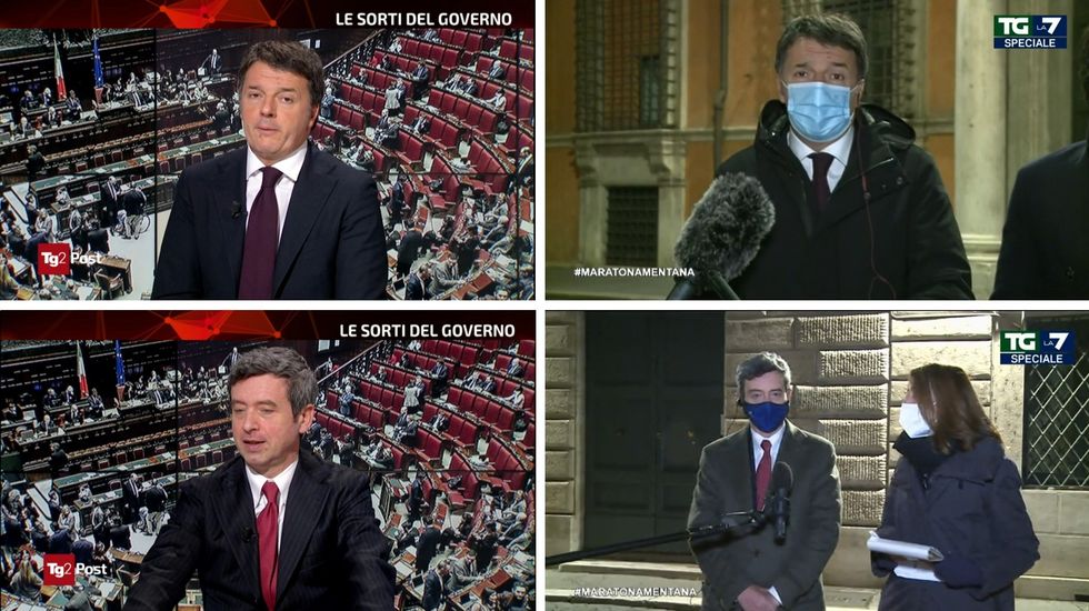 Tg2 Post e Speciale TgLa7: Matteo Renzi e Andrea Orlando nella stessa sera prima da Manuela Moreno, poi da Celata e Sardoni