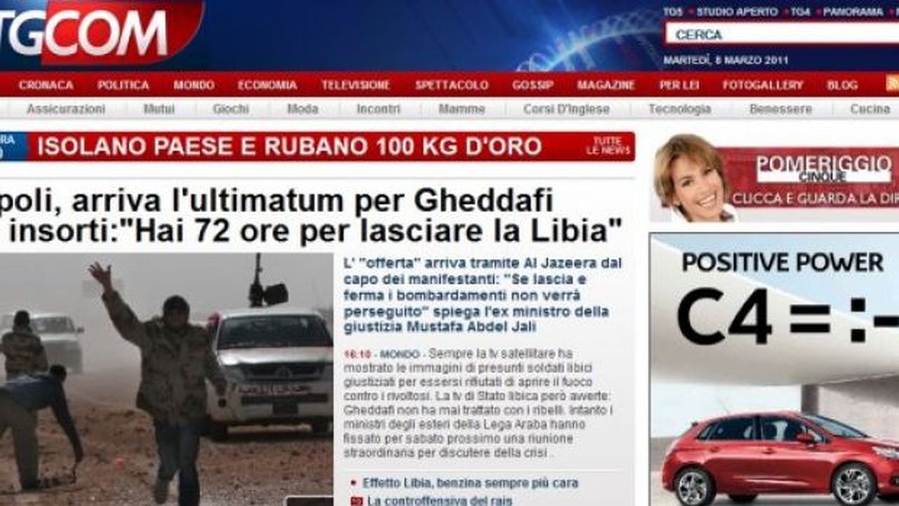 Tgcom festeggia 10 anni e rinnova graficamente il sito Web